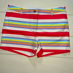 Womens BODEN 4” Chino Shorts Rainbow Sz 14